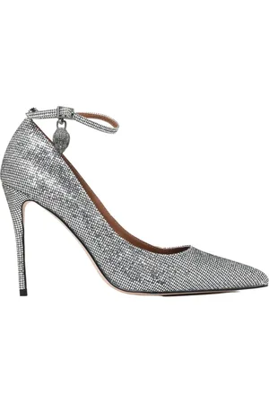 Kurt Geiger Femme, Chaussures, Gris, Taille: 39 EU Escarpins à Bride Cheville et Talons Aiguilles Ornés de Cristaux