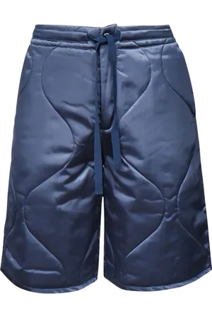 J.W.Anderson Homme, Shorts, Bleu, Taille: L Short Quilted Satin Elastic Waist