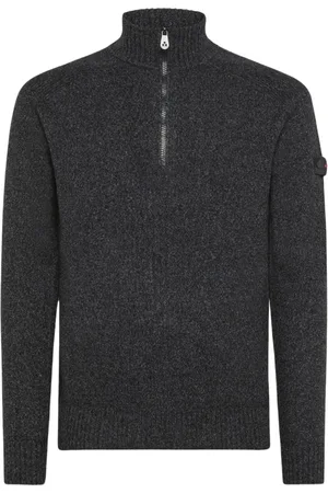 Peuterey Homme, Pulls, Gris, Taille: M Pull en laine à col montant Braille 01