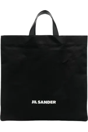 Jil Sander Homme, Sacs, Noir, Taille: ONE Size Sac cabas à logo imprimé