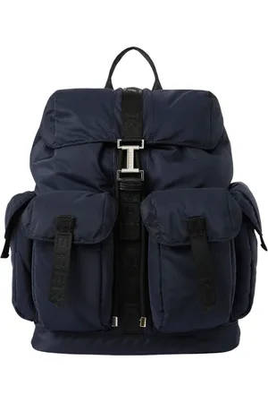 Iceberg Homme, Sacs, Bleu, Taille: ONE Size Sac à dos souple en nylon avec boucle logo