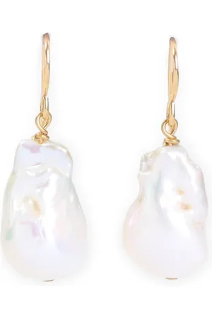 Jil Sander Femme, Accessoires, Blanc, Taille: ONE Size Boucles d`oreilles dorées et blanches texturées