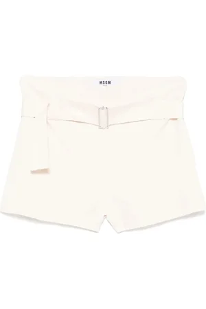 Msgm Femme, Shorts, , Taille: 36 FR Bermudas Blancs Coupe Élégante