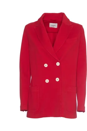 Circolo Femme, Vestes, Rouge, Taille: 42 FR Blazer Double-Breasted Tomate