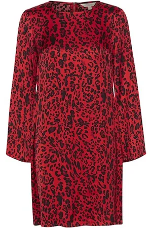Part Two Femme, Robes, Rouge, Taille: 40 FR Robe Imprimé Léopard