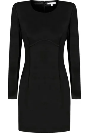 Patrizia Pepe Femme, Robes, Noir, Taille: 42 FR Robe moulante noire avec logo de la marque