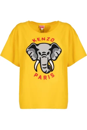 Kenzo Femme, Tops, Jaune, Taille: 38 FR Relax T-shirt