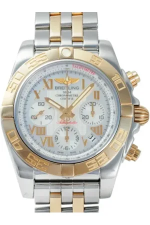 Breitling Pre-owned Homme, Pre-owned, Blanc, Taille: ONE Size Pre-owned Acier inoxydable montres