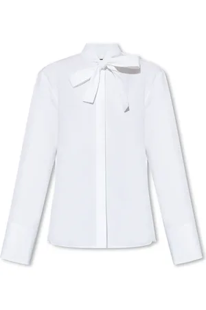 Jil Sander Femme, Blouses et Chemises, Blanc, Taille: 38 FR Chemise à Col Montant à Nouer