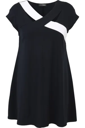 DORIS S Femme, Blouses et Chemises, Bleu, Taille: 44 FR Flared Hem Feminine Tunic Top