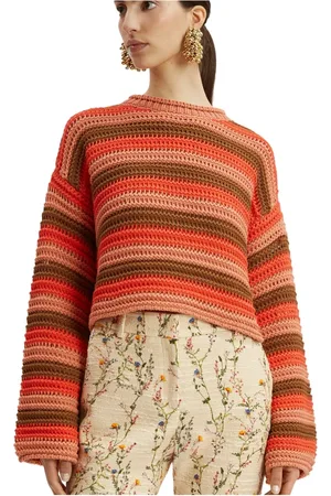La DoubleJ Femme, Pulls, Multicolore, Taille: 44 FR Pull Court Rayé Chunky