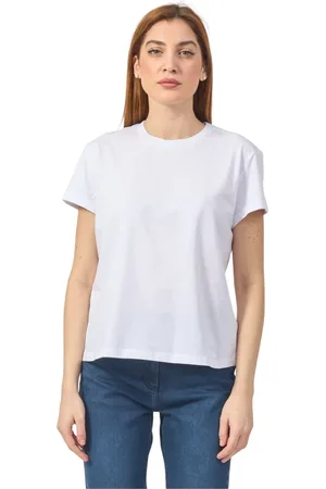 Patrizia Pepe Femme, Tops, Blanc, Taille: 38 FR T-shirt en jersey de coton