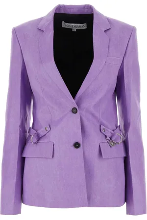 J.W.Anderson Femme, Vestes, Violet, Taille: 34 FR Blazer Jacquard Violet Clair
