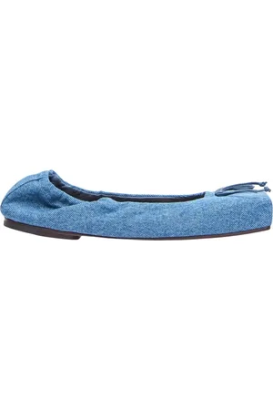 Jacquemus Femme, Chaussures, Bleu, Taille: 37 EU Ballerines à bout carré en denim