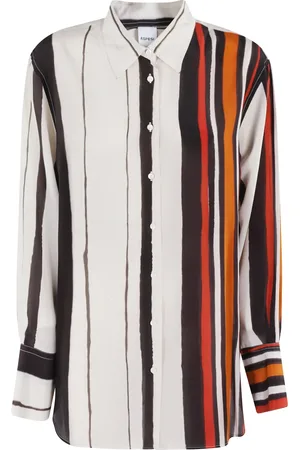 Aspesi Femme, Blouses et Chemises, Multicolore, Taille: 38 FR Chemise en Soie Imprimée Multicolore Style Classique