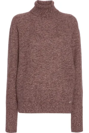 Kiton Femme, Pulls, Rouge, Taille: 38 FR Pull Maille Mouchetée Bordeaux