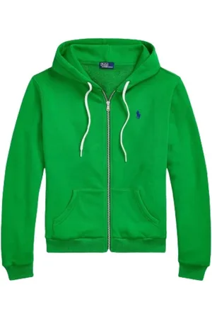 Ralph Lauren Femme, Sweatshirts et sweats à capuche, Vert, Taille: 44 FR Sweat à capuche zippé