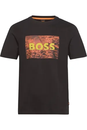 HUGO BOSS Homme, Tops, Noir, Taille: 2XL T-shirt Imprimé Building