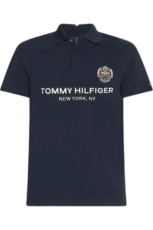 Tommy Hilfiger Homme, Tops, Bleu, Taille: S Polo Slim Icon Crest Logo