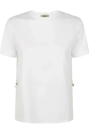 HERNO Femme, Tops, Blanc, Taille: 36 FR T-shirt en soie