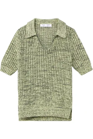 Proenza Schouler Femme, Tops, Vert, Taille: 36 FR Polo de luxe en soie et coton