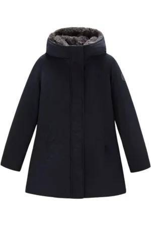 Woolrich Femme, Manteaux, Bleu, Taille: 38 FR Parka en fausse fourrure