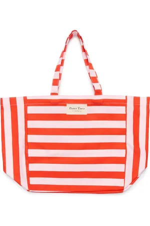 Part Two Femme, Sacs, Multicolore, Taille: ONE Size Sac fourre-tout rayé Mandarin Red