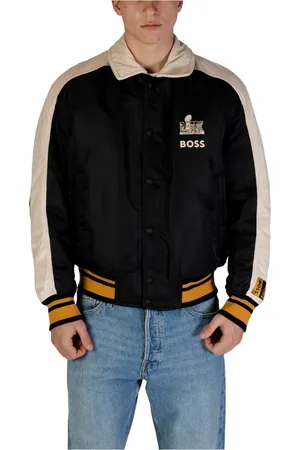 HUGO BOSS Homme, Vestes, Noir, Taille: XL Veste Boutonnée Noire Printemps/Été