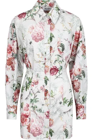 The Attico Femme, Blouses et Chemises, Multicolore, Taille: 36 FR Chemise à Manches Bouffantes Fleuries