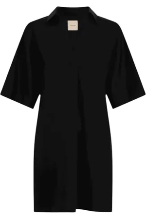 Calvin Klein Femme, Robes, Noir, Taille: 44 FR Robe Midi en Lin