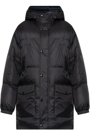 YVES SALOMON Homme, Vestes, Noir, Taille: M Veste à Capuche Réversible