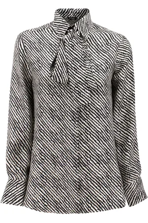Kiton Femme, Blouses et Chemises, Gris, Taille: 40 FR Blouse Imprimée en Soie