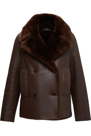 Joseph Femme, Vestes, Brun, Taille: 42 FR Manteau en peau lainée style Calla