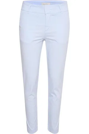 Part Two Femme, Pantalons, Bleu, Taille: 40 FR Pantalon Chino Coupe Flèche