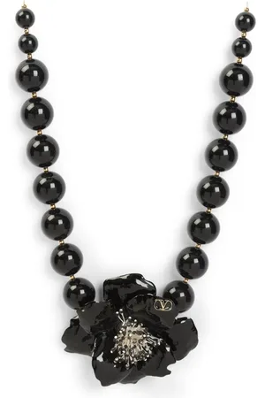 VALENTINO GARAVANI Femme, Accessoires, Noir, Taille: ONE Size Collier Fleur