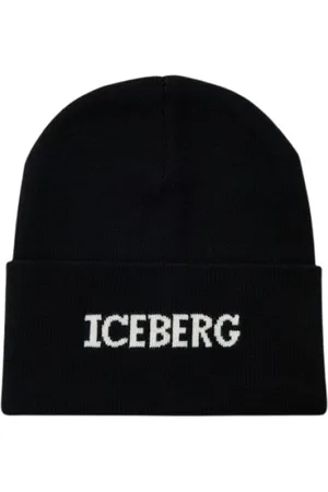 Iceberg Homme, Accessoires, Noir, Taille: ONE Size Bonnet en laine noire
