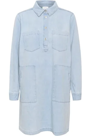 Part Two Femme, Robes, Bleu, Taille: 40 FR Robe-chemise en denim