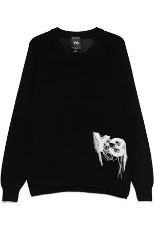 Y-3 Homme, Pulls, Noir, Taille: S Pull Tricot Logo