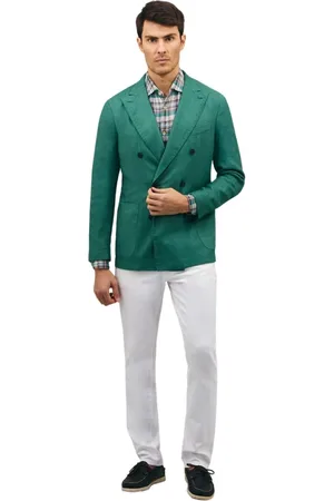 Boglioli Homme, Vestes, Vert, Taille: XL Veste croisée en laine mélangée Hopsack K