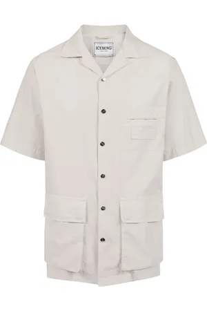 Iceberg Homme, Chemises, , Taille: L Chemise couleur poudrée, manches courtes, coupe régulière