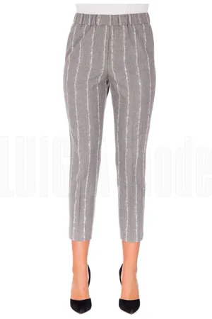 PESERICO SIGN Femme, Pantalons, Gris, Taille: 38 FR Pantalon Slim-fit