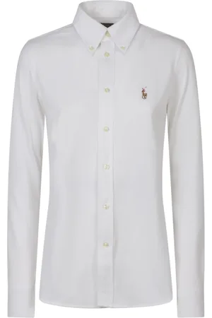 Ralph Lauren Femme, Blouses et Chemises, Blanc, Taille: 38 FR Chemise à Manches Longues en Tricot Blanc
