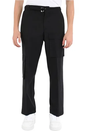 COSTUMEIN Homme, Pantalons, Noir, Taille: M Pantalon cargo en coton avec fermeture bouton