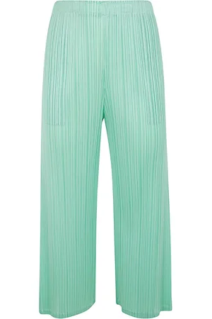 Issey Miyake Femme, Pantalons, Vert, Taille: 42 FR Pantalon Large