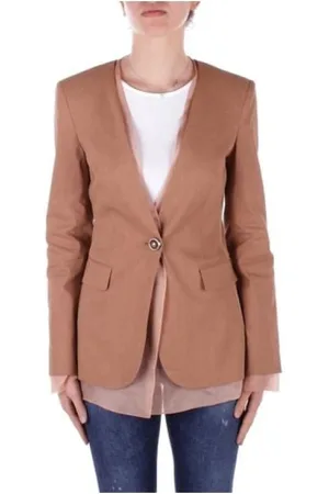 Pinko Femme, Vestes, Brun, Taille: 42 FR Veste Ornée de Tulle