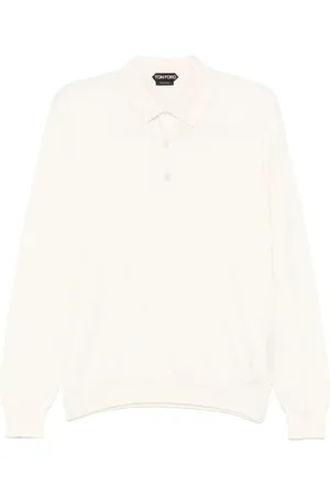 Tom Ford Homme, Pulls, Blanc, Taille: S Pull en Tricot Col Rond