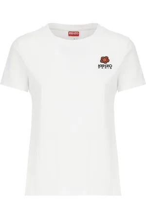Kenzo Femme, Tops, Blanc, Taille: 40 FR T-shirt Boke Flower