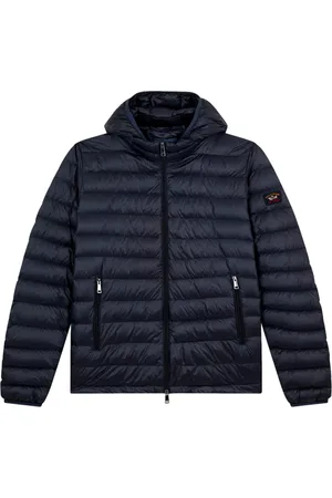 Paul & Shark Homme, Vestes, Bleu, Taille: 2XL Veste Ultralégère Rembourrée à Capuche