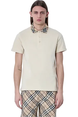 Burberry Homme, Tops, , Taille: M Polo à Col à Carreaux