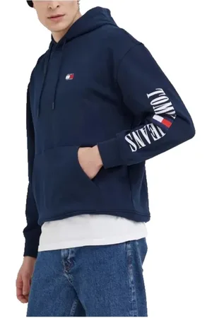 Tommy Hilfiger Homme, Sweatshirts et sweats à capuche, Bleu, Taille: M Sweat à Capuche Archive Rétro Chic